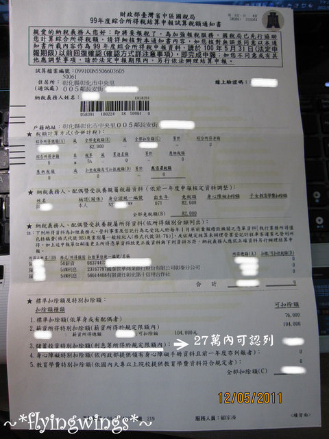 ㊣五月報稅季之試算稅額通知書㊣