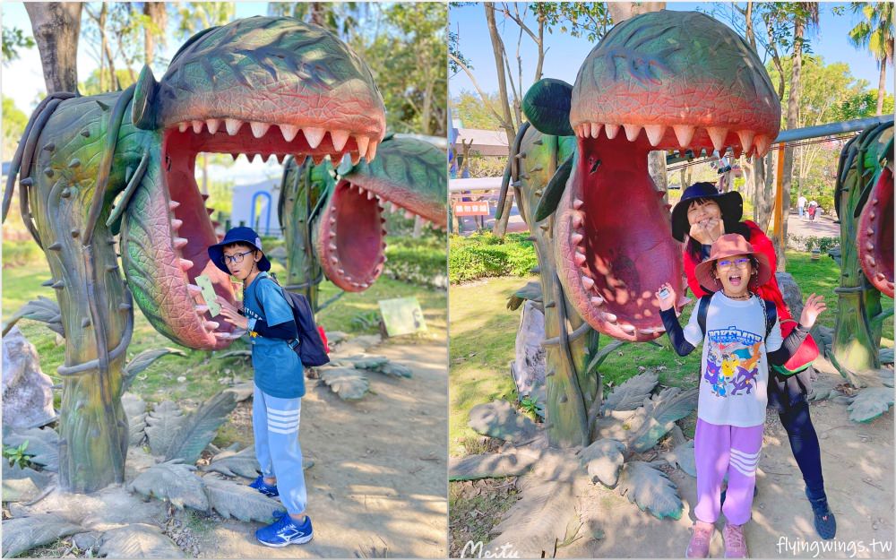 彰化芬園┃古生物奇幻樂園。大型古生物入侵!! 好玩好拍又好貴!!! 首推叢林騎士跟恐龍狩獵隊，小孩玩到不想離開。