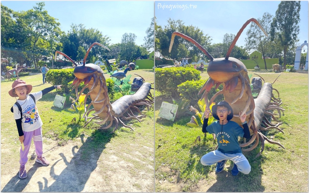 彰化芬園┃古生物奇幻樂園。大型古生物入侵!! 好玩好拍又好貴!!! 首推叢林騎士跟恐龍狩獵隊，小孩玩到不想離開。
