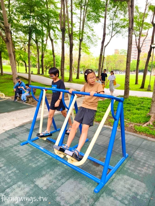 台中南屯┃豐富公園。穿山甲為意象，4公尺高樹屋遊戲場，也有適合小小孩玩的滑梯組，果然是共融式公園，面面俱到!!