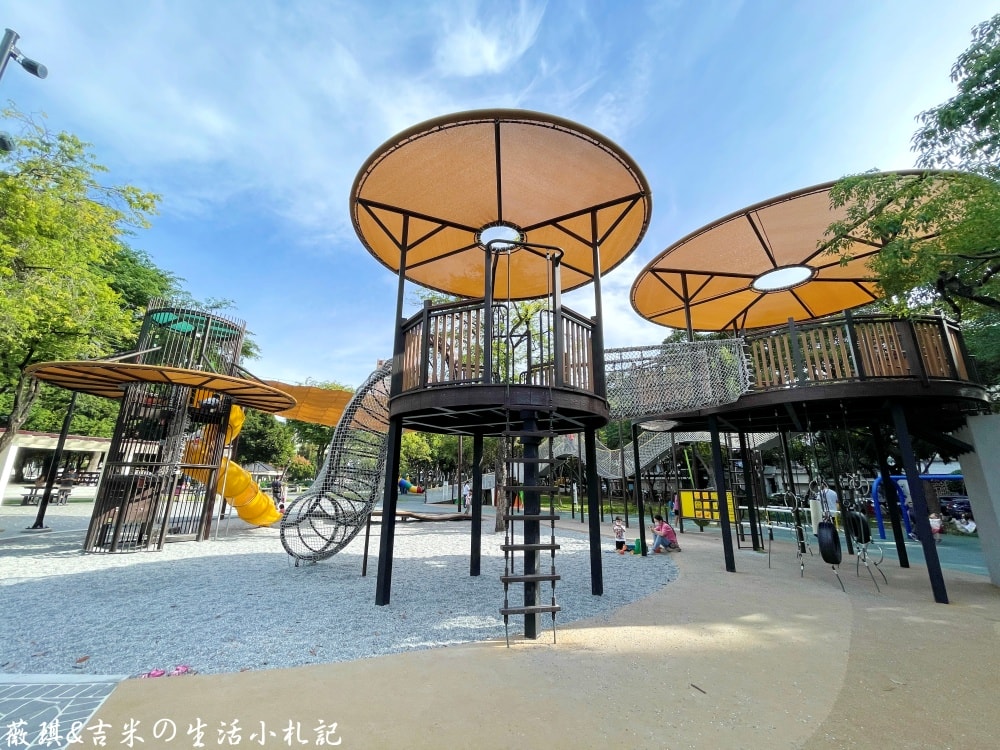 台中北屯┃北屯兒童公園-林間探索遊戲場。113年9月新增林間探索遊戲場，為老公園注入新生命!